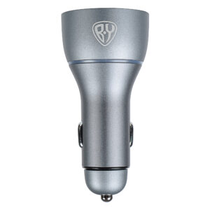 by Зарядное устройство в авто с подсветкой 12/24 В, 100 Вт qc, pd 2*type c/usb a, алюминий, пластик