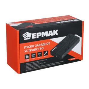 ЕРМАК Пуско зарядное устройство, 14.8В/2000мАч, пиковый ток 600А, режим пауэрбэнк 3.7В/8000мАч, 2А