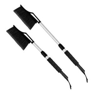 Щетка для снега spin&clean techno телескопическая, со съемным скребком, 67 87 см, cyber black